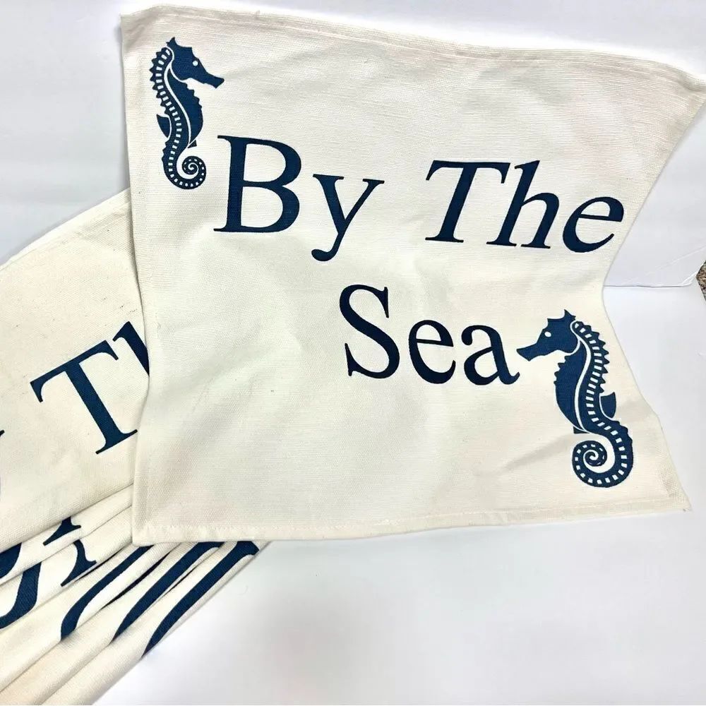 Cynthia Rowley 8 beach placemats off white